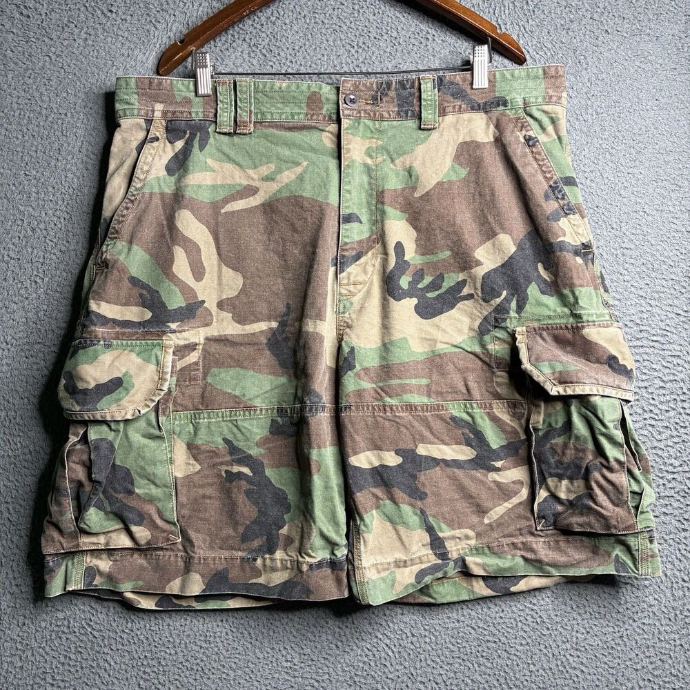 Polo Ralph Lauren Cargo Shorts Mens Size 40 Camo Green Military Pockets Relaxed